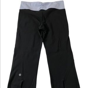 Lululemon Black with Light Purple Waistband Leggings